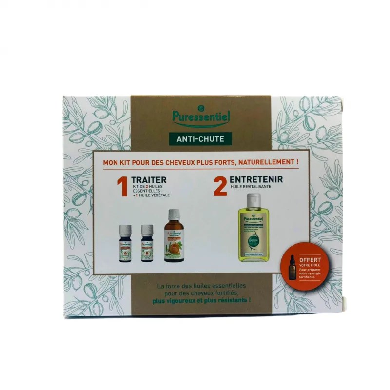 PURESSENTIEL PURESSENTIEL PACK ANTI CHUTE ( HE LEMONGRASS + HE GINGEMBRE + HV ARGAN + HUILE REVITALISANTE ET FLACON OFFERTS