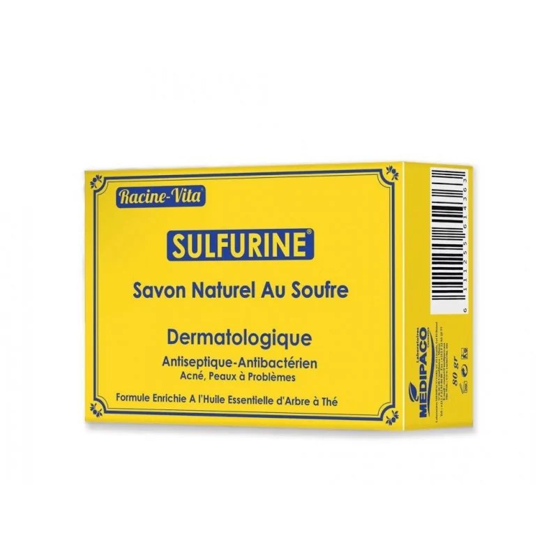 Racine-Vita RACINE VITA  Savon dermatologique au soufre et arbre a the 80g