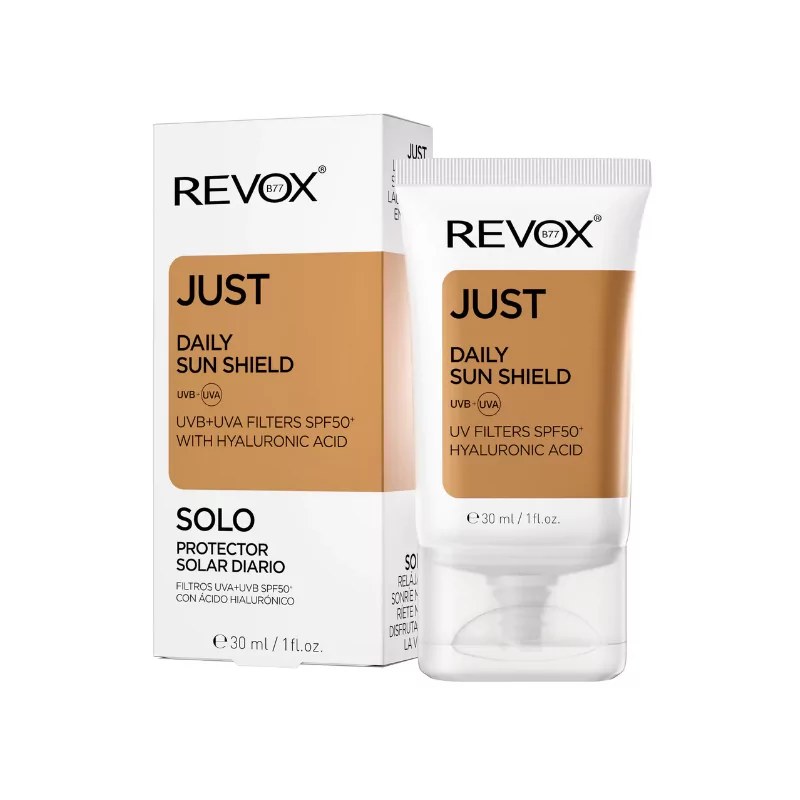 Revox REVOX B77 JUST Ecran Solaire Quotidien SPF 50+  AVEC ACIDE HYALURONIQUE, 30 Ml