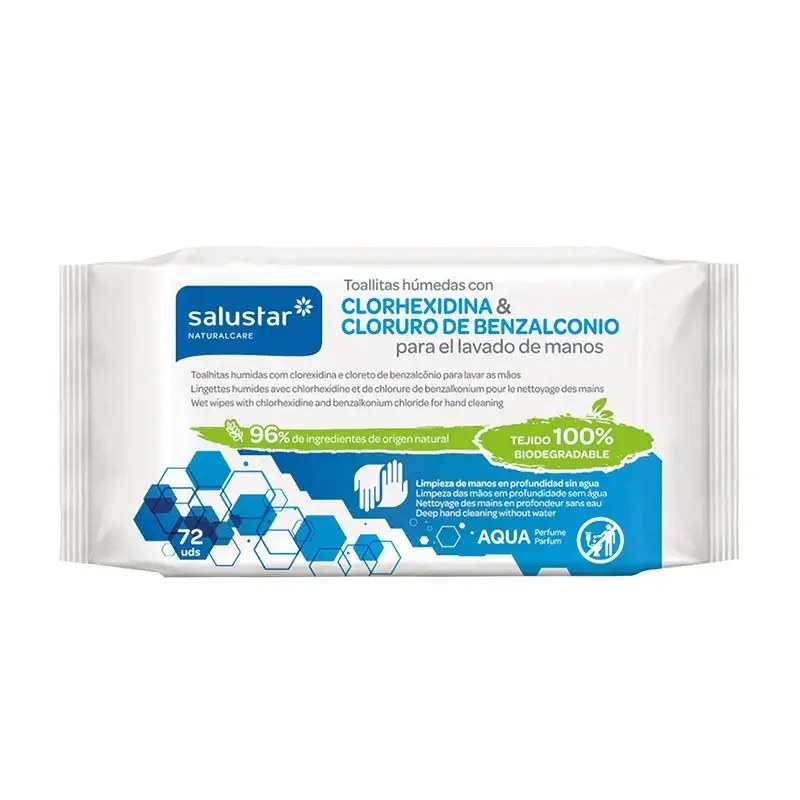 SALUSTAR SALUSTAR LINGETTES CHLORHEXIDINE ET CHLORURE  B72 UNITES