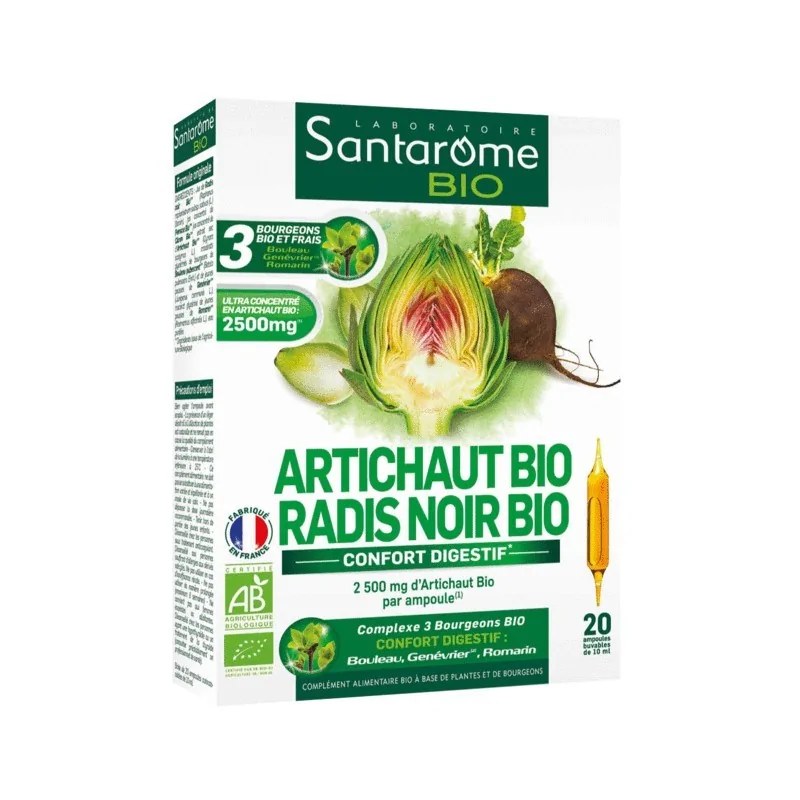 Santarome SANTAROME ARTICHAUT BIO RADIS NOIR BIO 20 AMPOULES