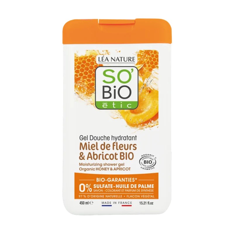 SO'BiO So Bio Gel Douche Miel Abricot 450Ml