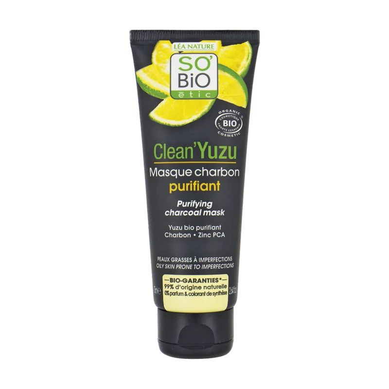 SO'BiO So Bio Yuzu Masque Charbon Purifiant 75Ml