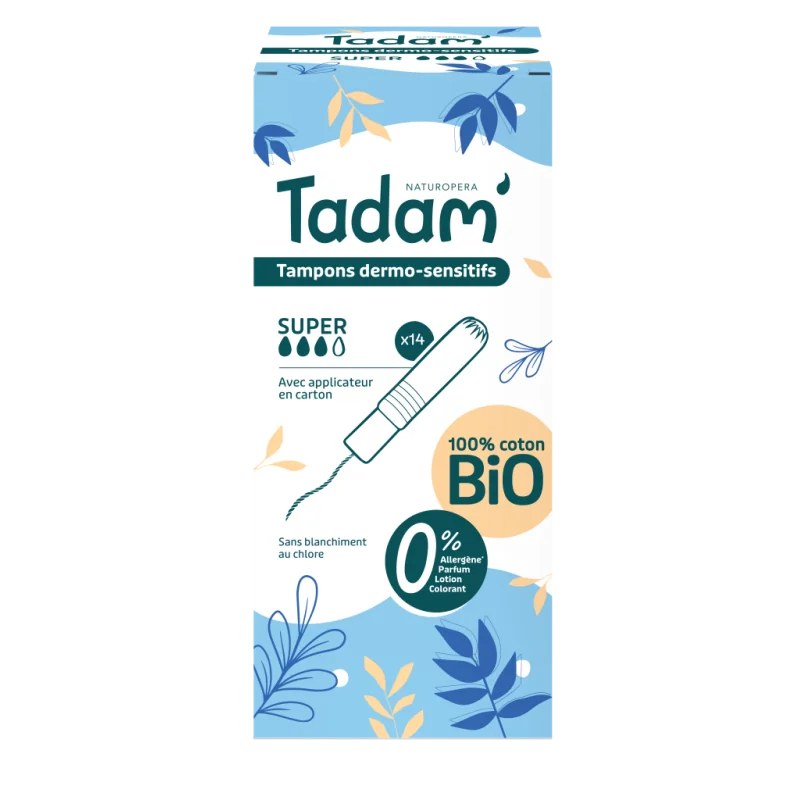 TADAM' Tadam’ Tampons Dermo Sensitifs avec Applicateur Super X14