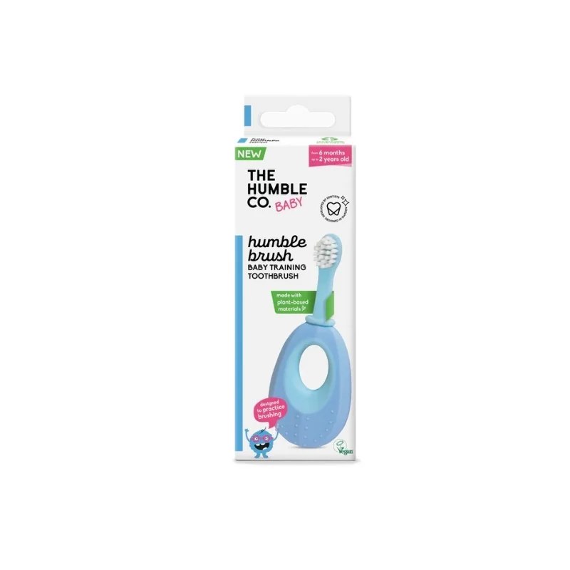THE HUMBLE The Humble Co BROSSE A DENTS A BASE DE PLANTES POUR BEBE ULTRA DOUCE - BLEU