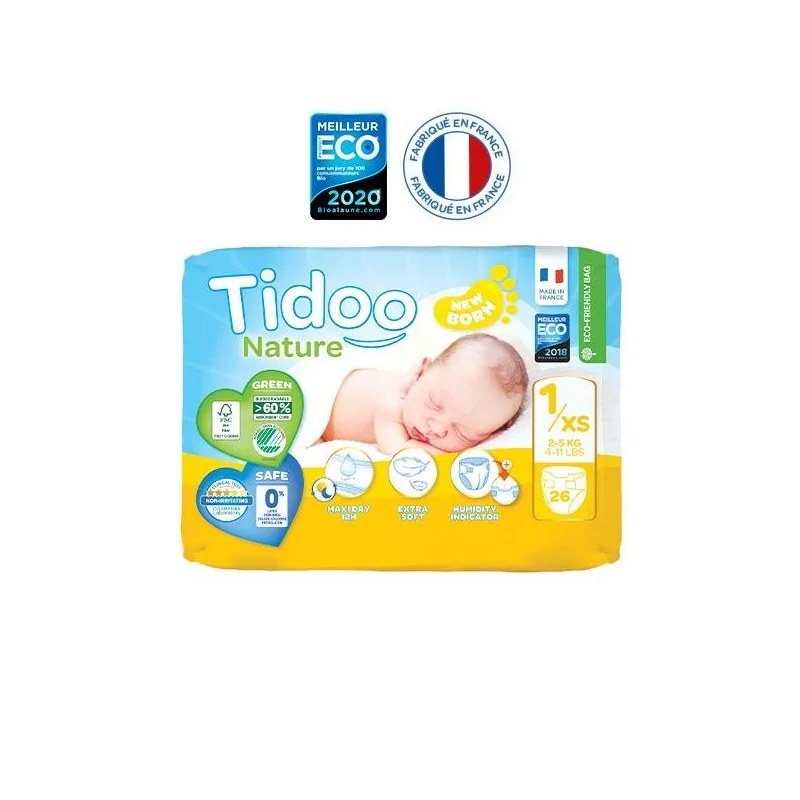 TIDOO TIDOO COUCHE NEWBORN T1/XS 2-5KG 26 U