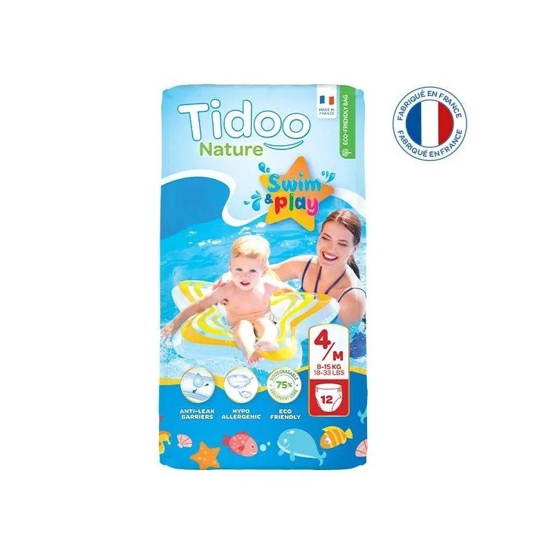 TIDOO TIDOO CULOTTES DE BAIN T4/M 8-15KG 12 U