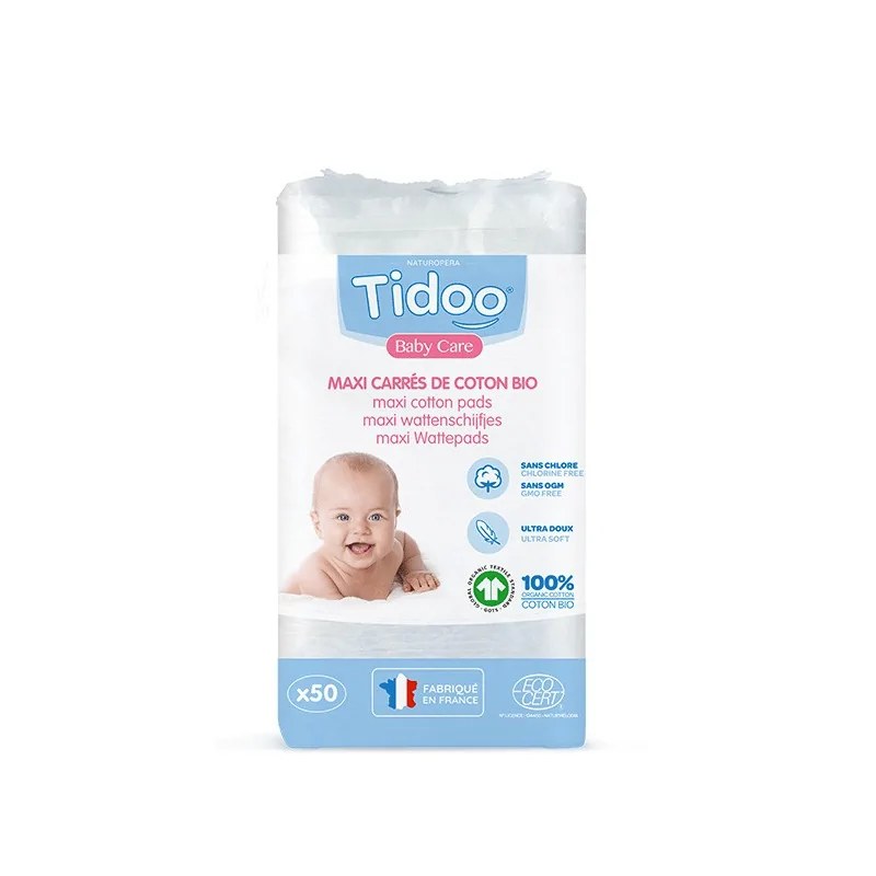 TIDOO TIDOO MAXI CARRES DE COTON BIO x50