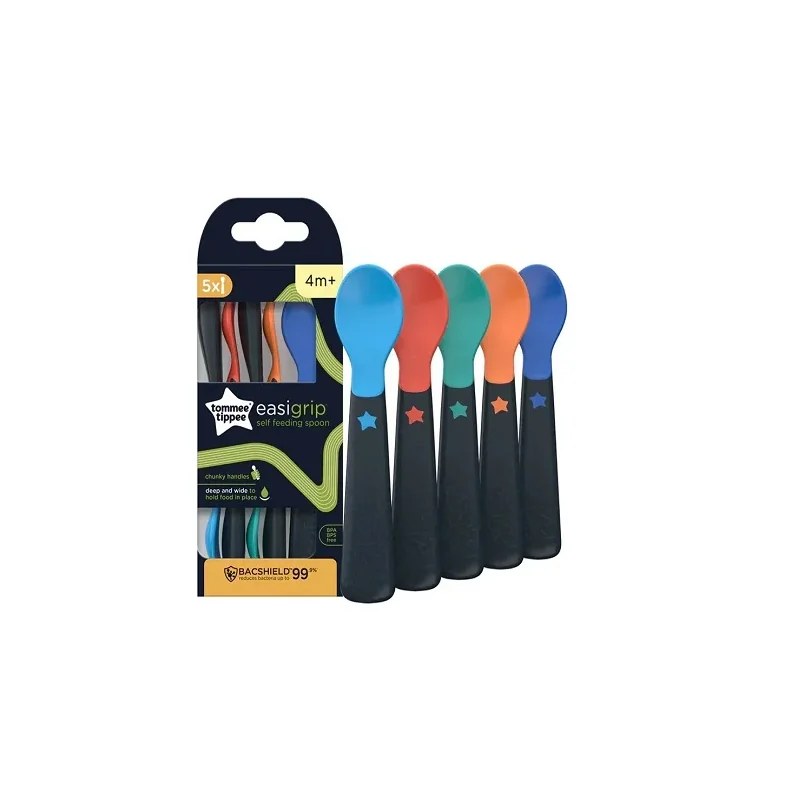Tommee Tippee Tommee Tippee Lot de 5 Cuillères d’apprentissage Easigrip 4M+