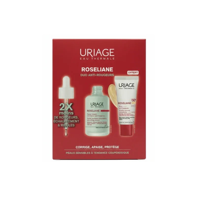 URIAGE URIAGE PACK Roseliane Sérum Lissant AR 30ml + CC Crème Teinte Claire SPF50+ 40ml  OFFERT