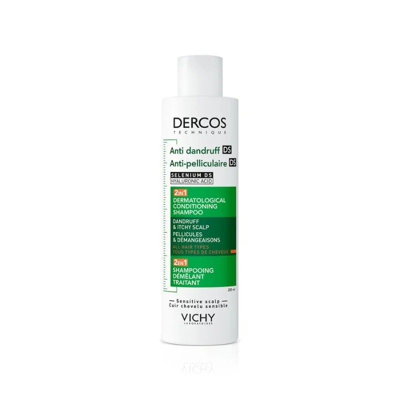 VICHY VICHY DERCOS DS 2 EN 1 SHAMPOING ANTI PELLICULAIRE DEMELANT TRAITANT 200 ML