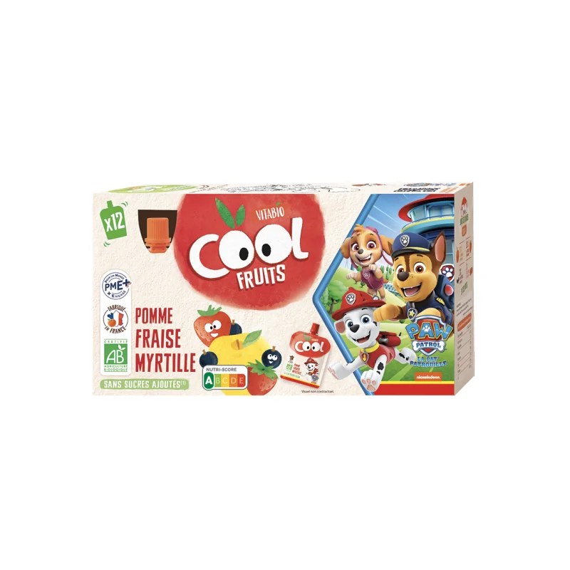 VITABIO Vitabio Cool Fruits Pomme Fraise Myrtille 12X90G