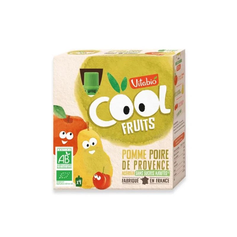 VITABIO VITABIO POMME POIRE ACEROLA 4 X 90 G