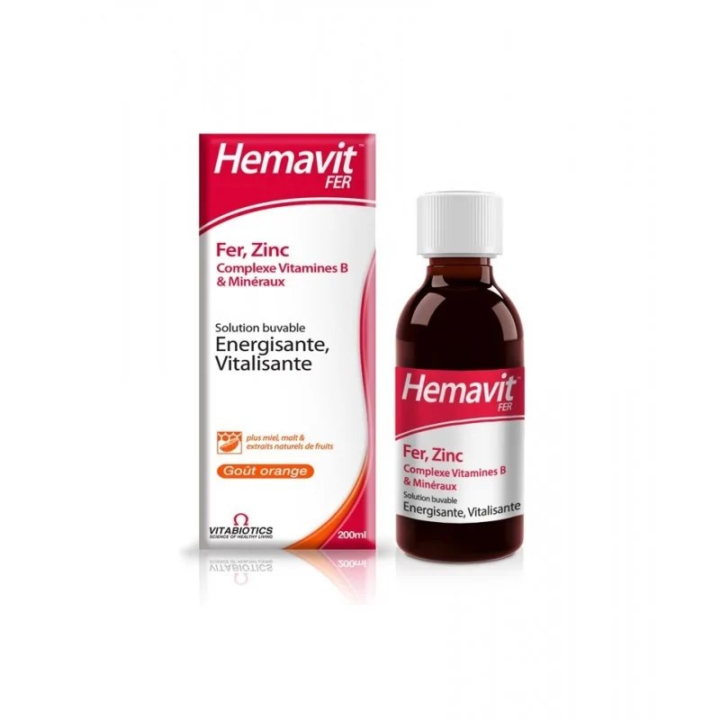 vitabiotics Vitabiotics Hemavit Fer Complexes Vitamines B et Minéraux Liquide – 200ml