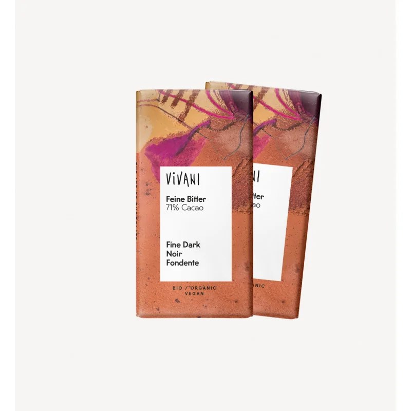 VIVANI VIVANI MINI BARRE DE CHOCOLAT NOIR 71% 12,5G