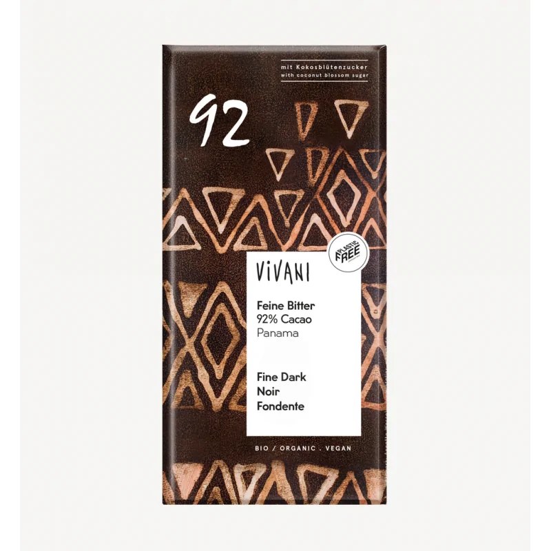 VIVANI VIVANI TABLETTE DE CHOCO NOIR  92% 80G