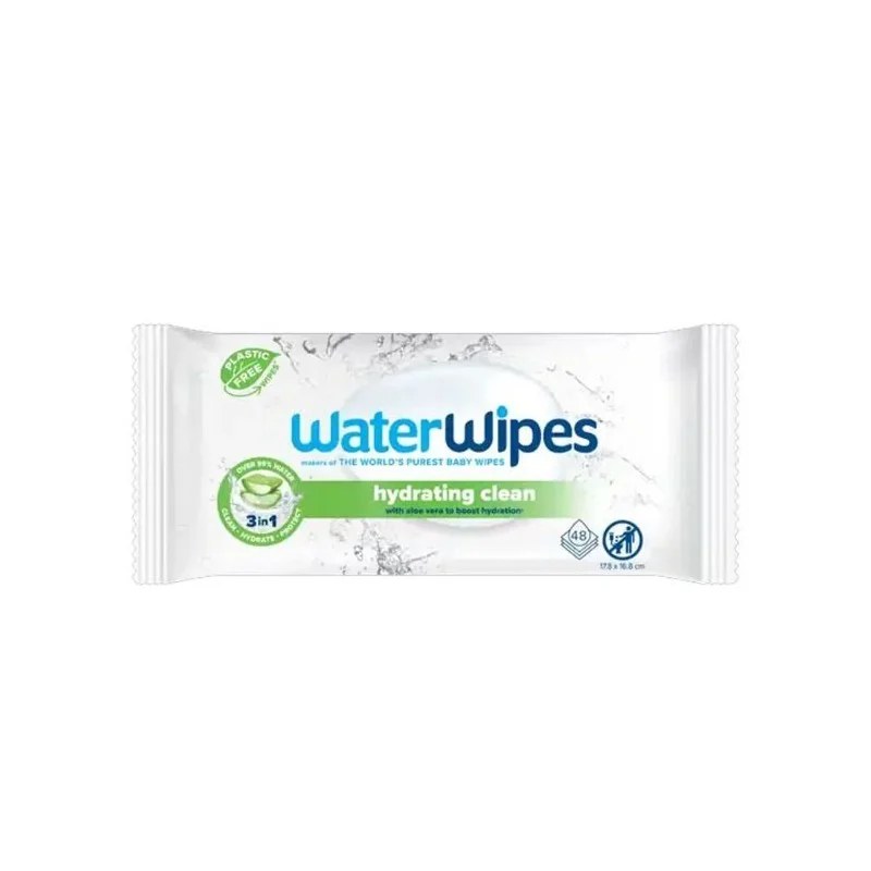 WATERWIPES  WATERWIPES LINGETTES HYDRATING CLEAN PACK DE 48