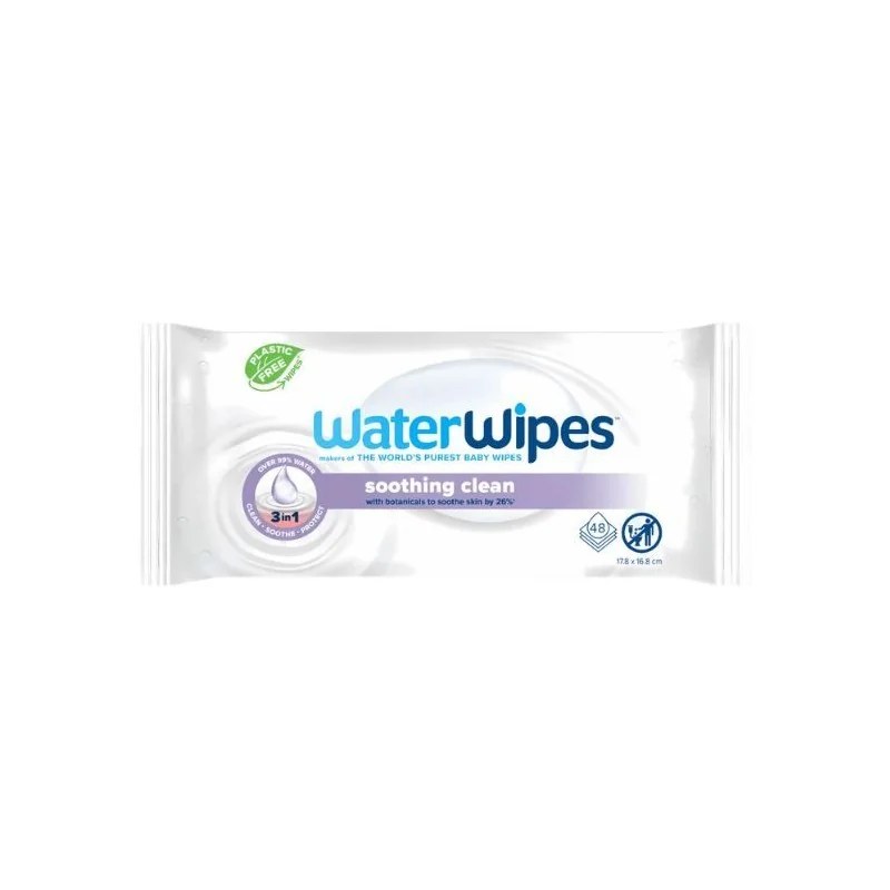 WATERWIPES  WATERWIPES LINGETTES SOOTHING CLEAN PACK DE 48