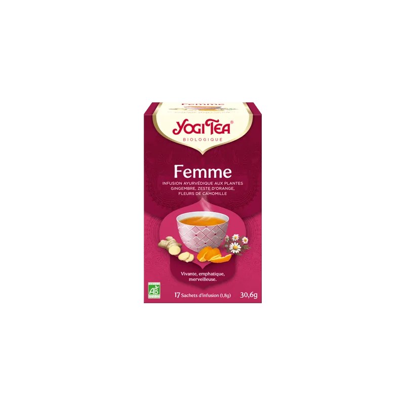 Yogi Tea  YOGI TEA Femme 17x 2g ( Gingembre, cannelle, zeste d'orange, pissenlit, baies de genièvre, racine d'angélique)