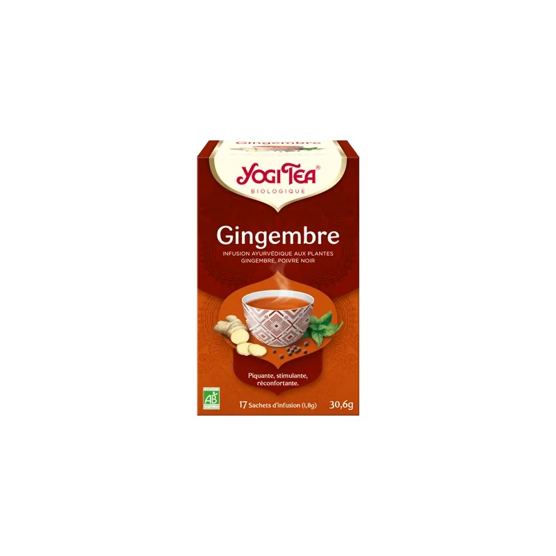 Yogi Tea  YOGI TEA Gingembre 17x 2g (Gingembre, citronnelle, menthe poivrée, poivre noir)