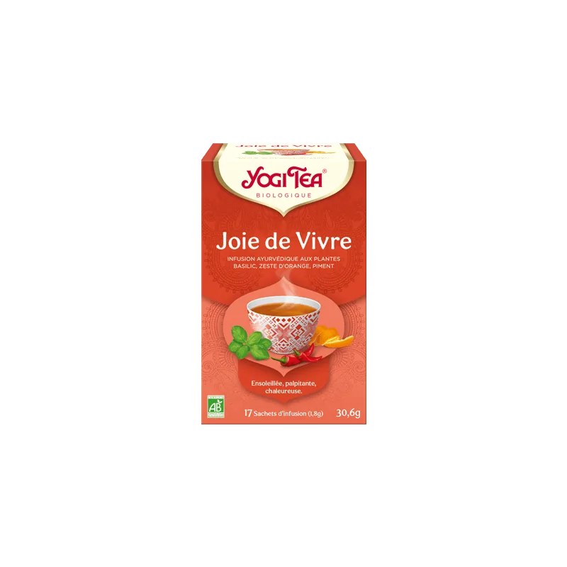 Yogi Tea  YOGI TEA Joie de vivre 17x 2g (Basilic, réglisse, jus de citron séché, zeste d'orange, gingembre, piment)